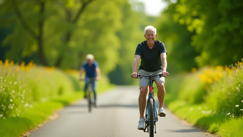 Senior cyclists enjoying a scenic ride on the Royal Canal Greenway